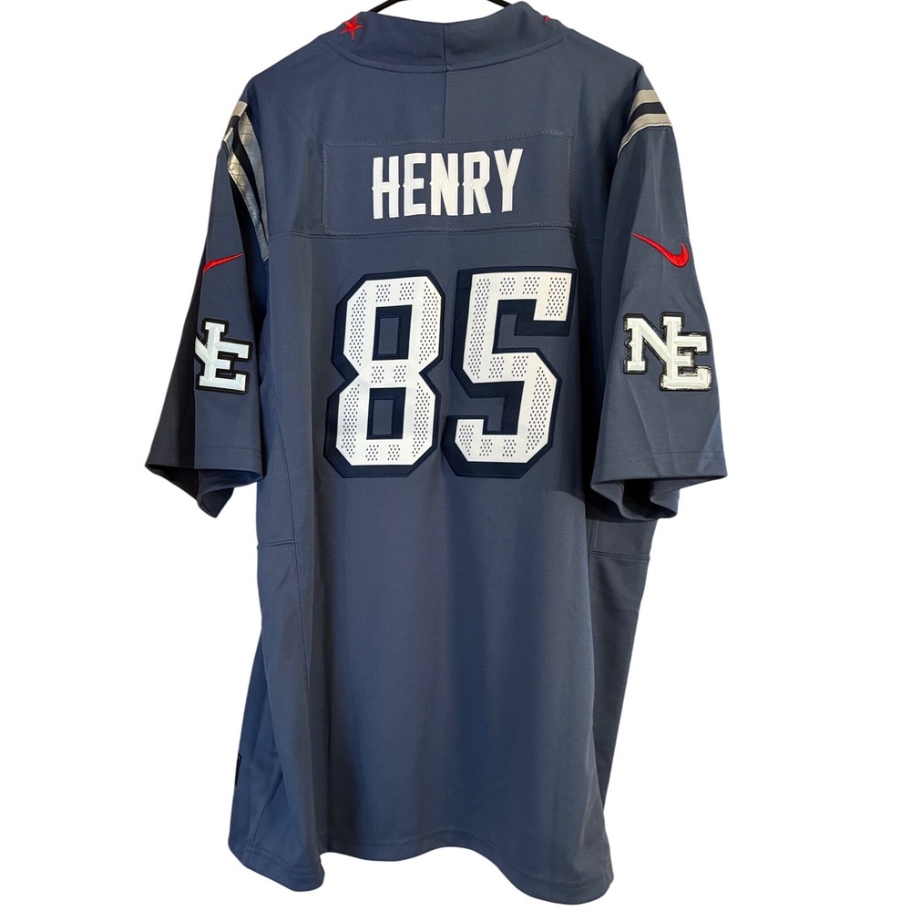 Nike New England‎ Patriots Hunter Henry 85 Jersey Mens XL Blue On Field Apparel - Picture 3 of 7